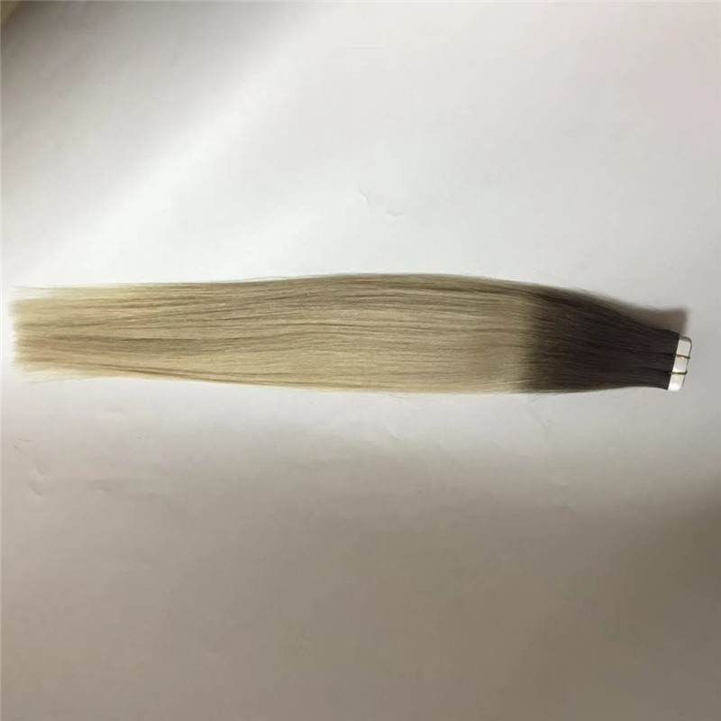 Walker Tape Hair Extension Ombre Color Light Brown and Ice Blonde WK105