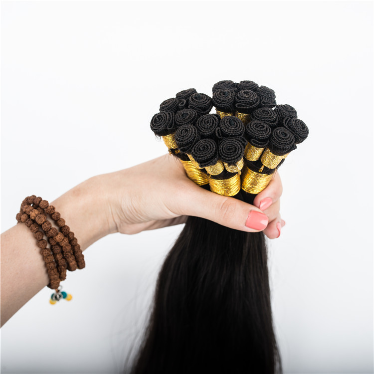 Hand Tied Weft Hair Extension Thin Band Virgin Hair WK035