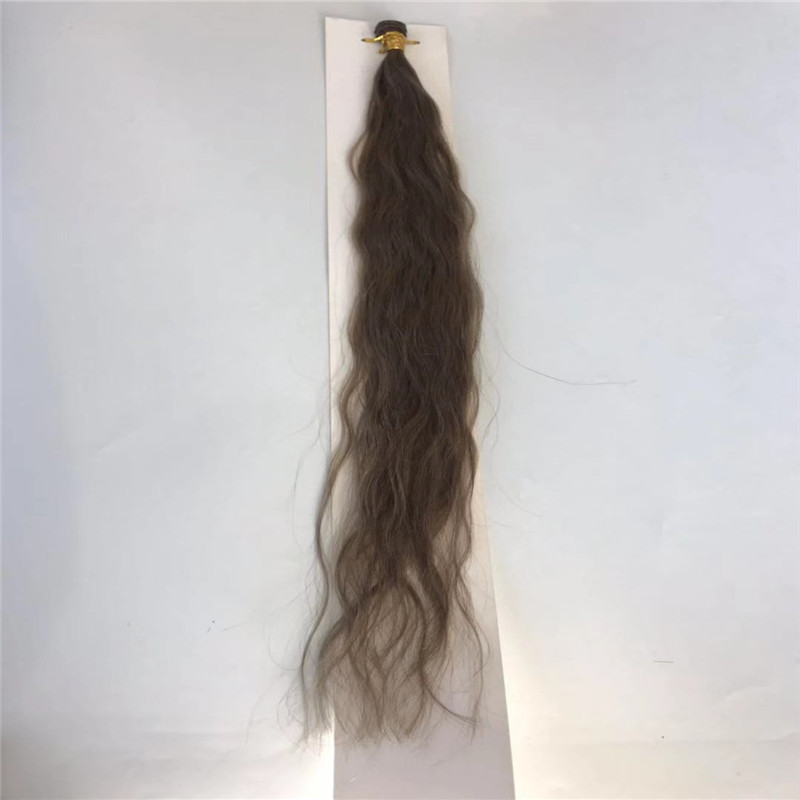 Natural Wave Hand Tied Hair Extension Light Brown with Thick End WK080