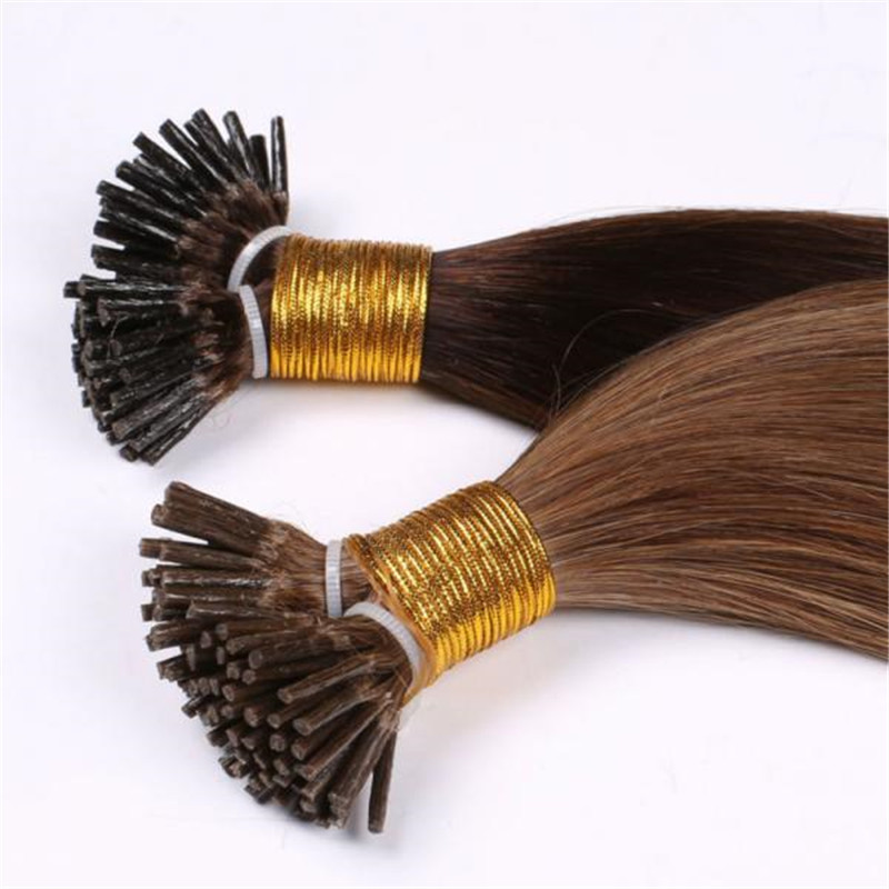 Wholesale remy human i tip hair extensions WK066