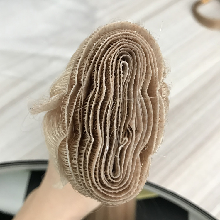 Hand injected to clear thin skin PU weft tied seamless hair extensions YJ 309