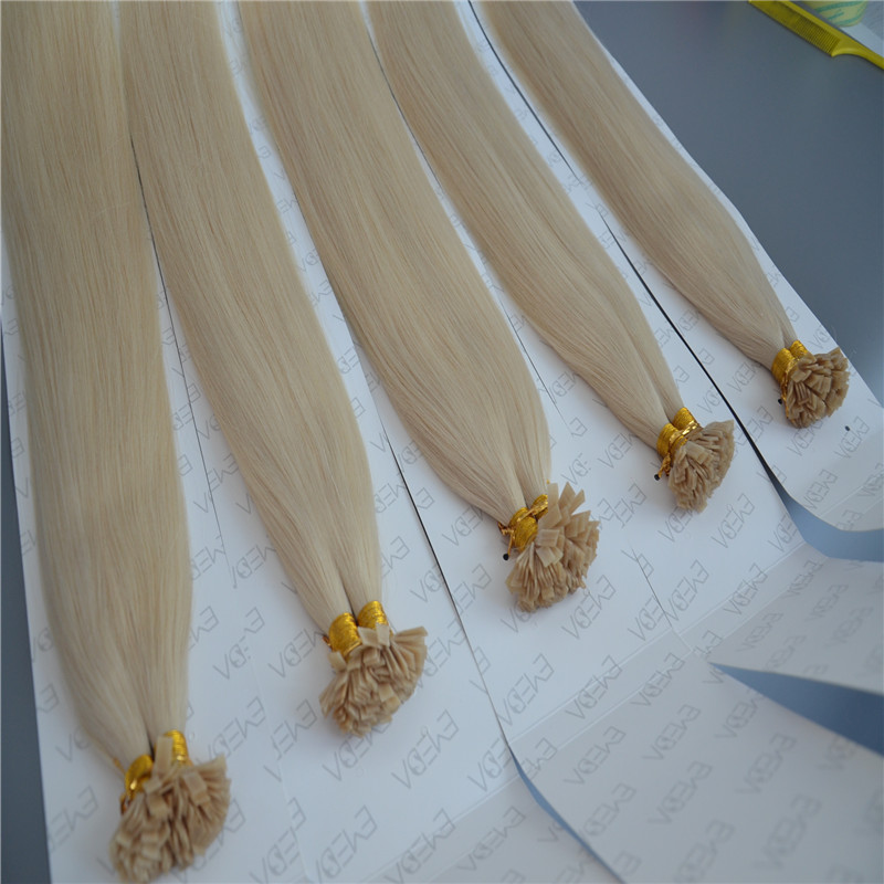 Pre Bonded Hair Extensions 8-30inch Flat Tip Blonde Hair Extensions WK094