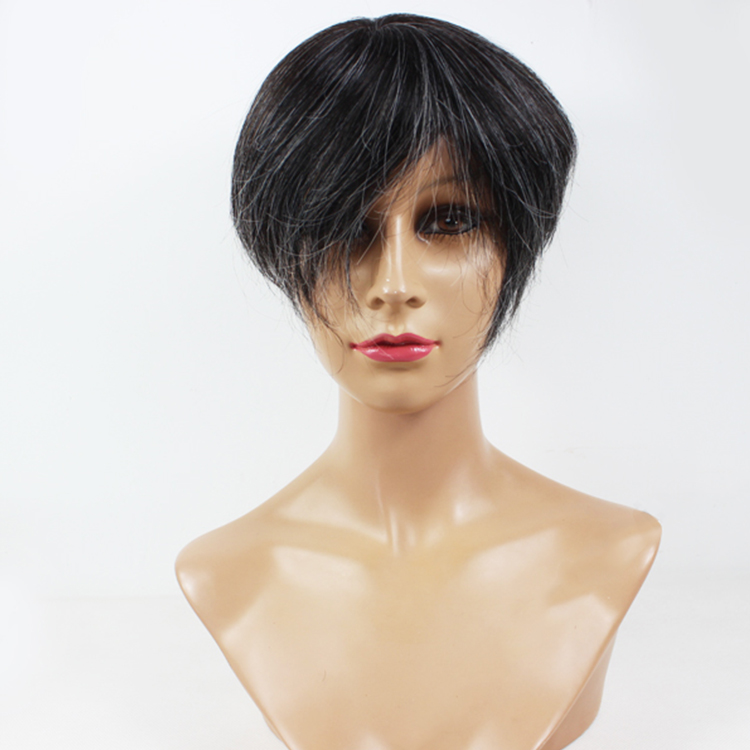 Mens lace human real hair toupee SJ00213