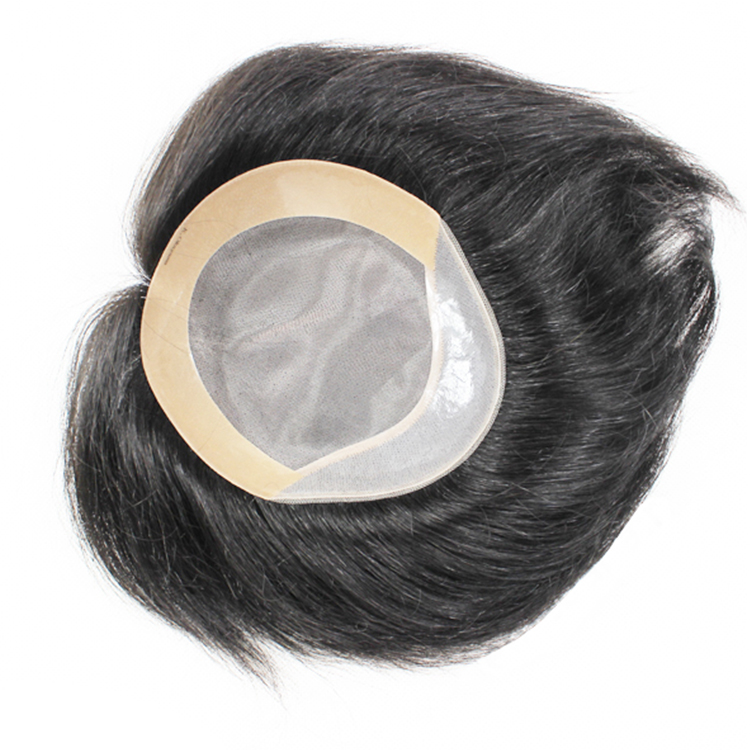 Mens lace human real hair toupee SJ00213