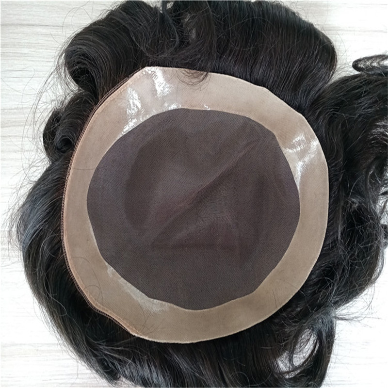 Mono Base with NPU around best quality Toupee long life span WK063