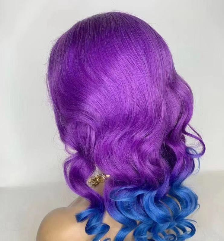 Color Wig for Sale Ombre Blonde Purple Green Yellow Pink WK110