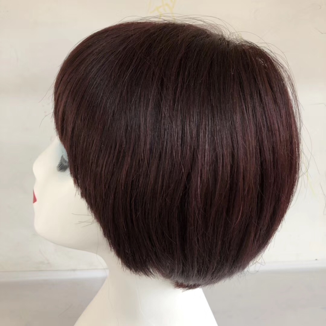 Short Hair Wig Bob Style Red Front Lace or Full Lace WK011