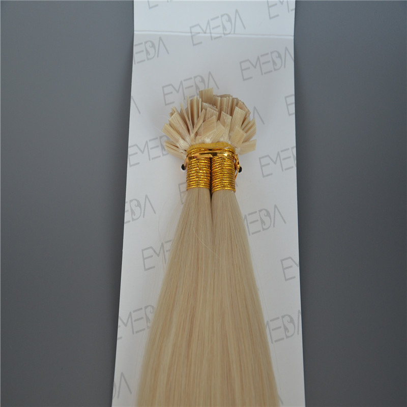 Pre Bonded Hair Extensions 8-30inch Flat Tip Blonde Hair Extensions WK094
