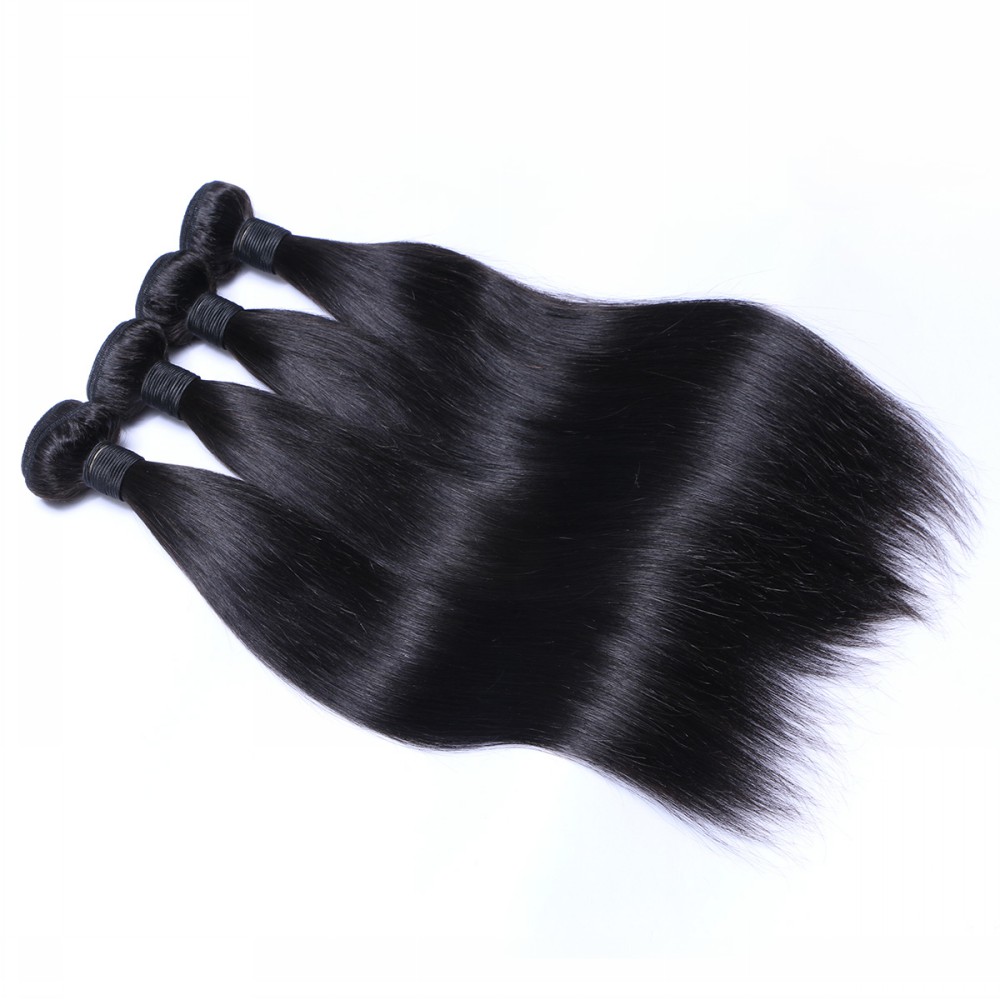 Unprocessed Hair Bundle Straight Texture Natural Black WK016
