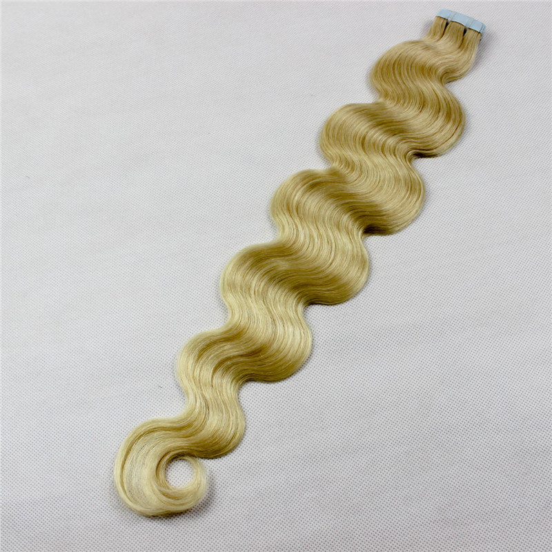 High quality virgin straight human tape in hair extension WK070